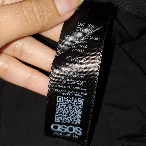 5 for $20 | ASOS DESIGN Slim Fit Band Collar Shirt With Roll Sleeves - Picture 16 of 16